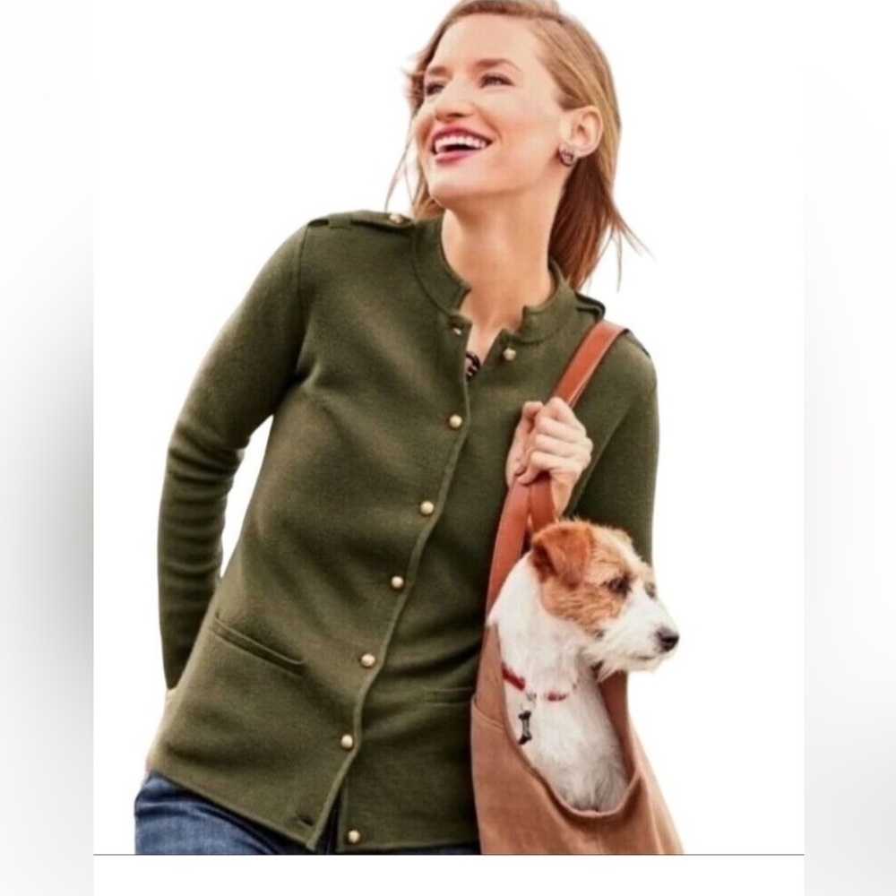 Talbots Military Style Pure Merino Wool
Cardigan Sweater - Picture 4 of 11